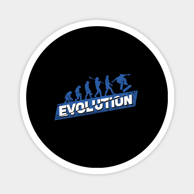 Skateboarding Evolution Skateboarder Gift Magnet by Dolde08